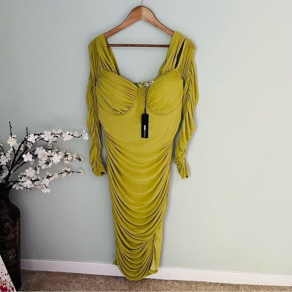 Fashion Nova Valerie Mesh Midi Dress NWT Size 3X - Picture 3 of 4